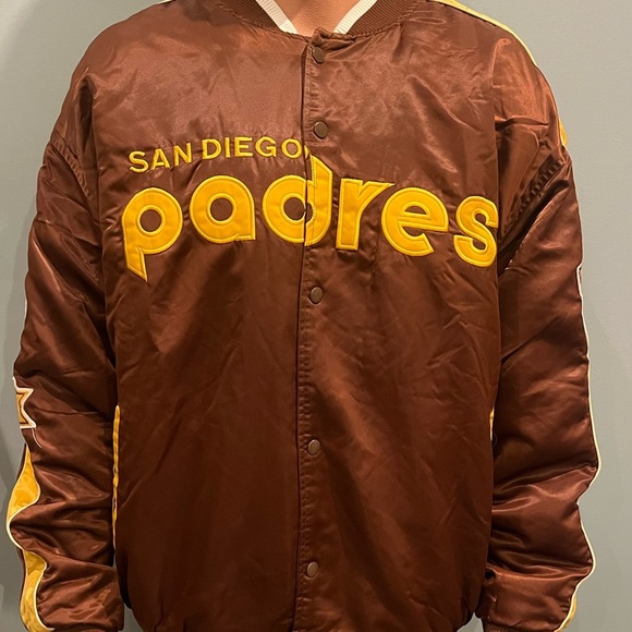 Rare Vintage San Diego PADRES MLB Cooperstown G-III Carl Banks Satin Jacket - Picture 17 of 17